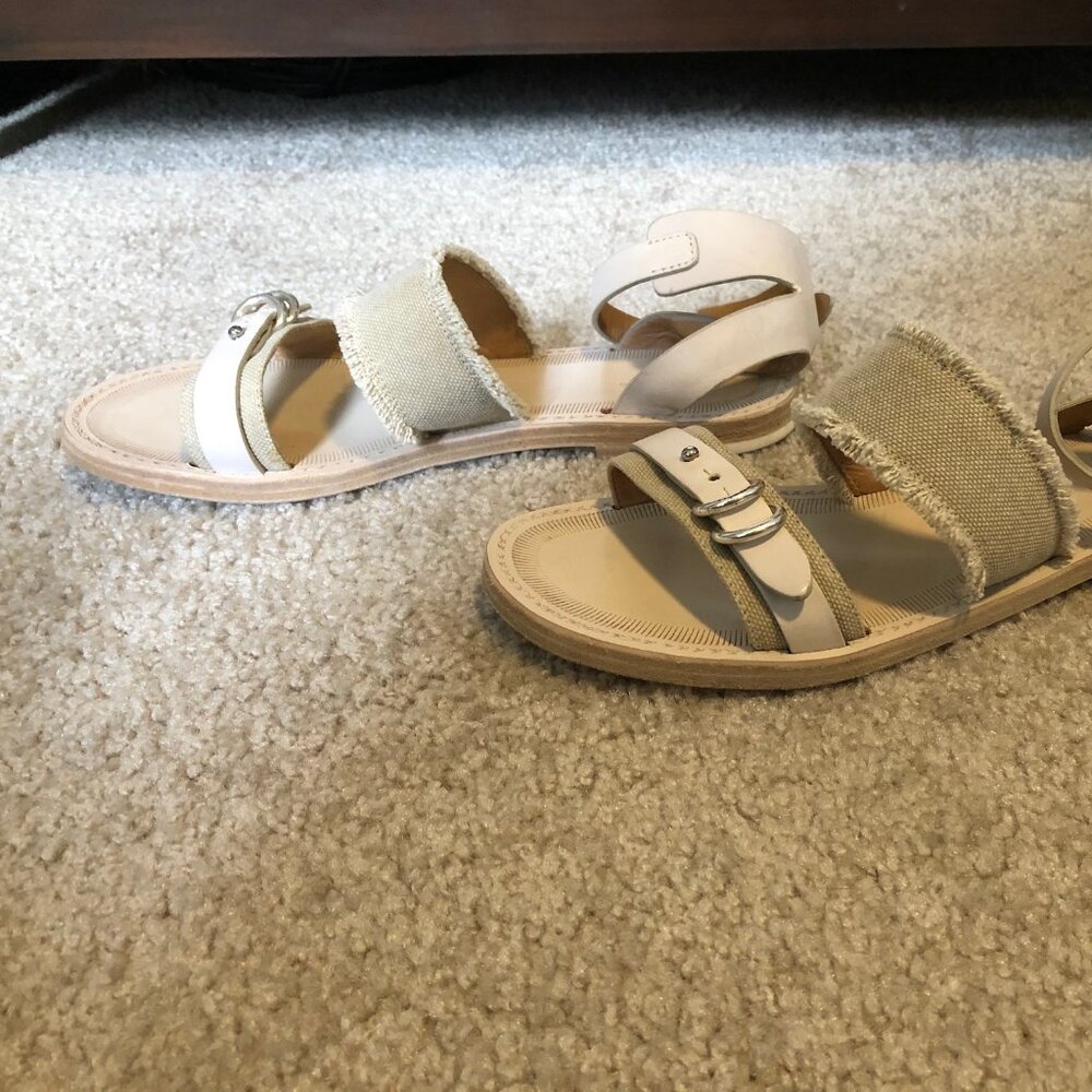 Rag & Bone “Lara” Tan Canvas And Leather Strappy … - image 4